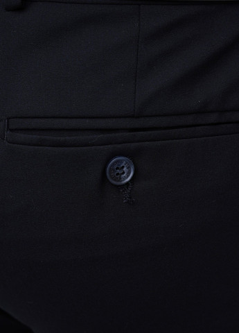 Темно-синие кэжуал, классические демисезонные зауженные брюки Trend Collection