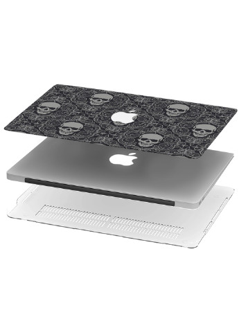 Чехол пластиковый для Apple MacBook Pro 13 A1278 Паттерн черепа (Skull pattern) (6347-2452) MobiPrint (218858378)