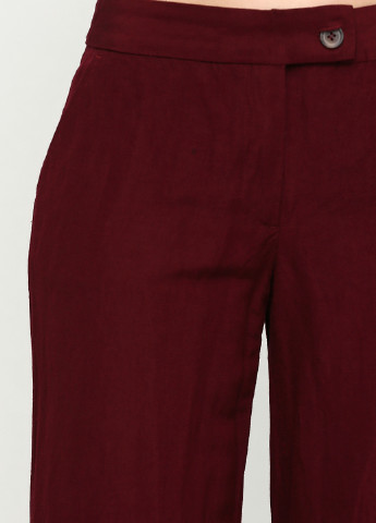 Бордовые кэжуал демисезонные прямые брюки Talbots