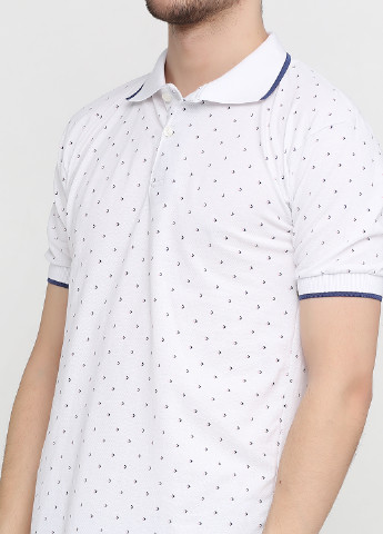 Белая футболка-поло для мужчин Chiarotex с рисунком