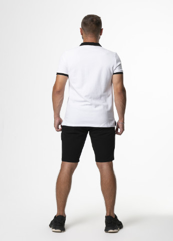 Белый летний комплект мужской летний "steep" (поло+шорты) белый с черным Intruder