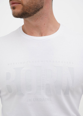 Лонгслів Trend Collection напис білий кежуали бавовна, трикотаж