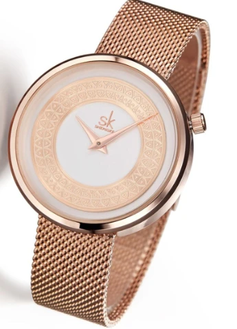 Женские часы Kuba Gold quartz Shengke (229044117)