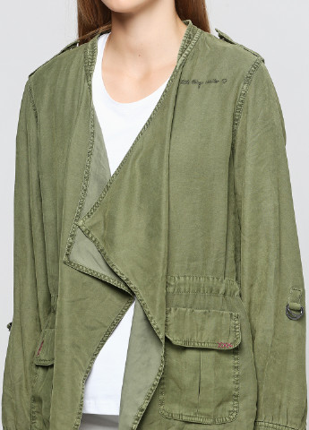Оливково-зеленая демисезонная куртка Street One