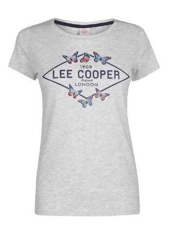 Серая летняя футболка Lee Cooper