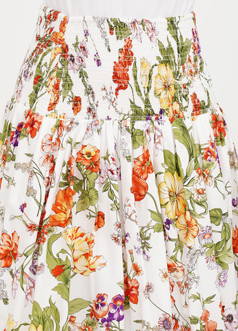 Белая кэжуал цветочной расцветки юбка J.Crew а-силуэта (трапеция)