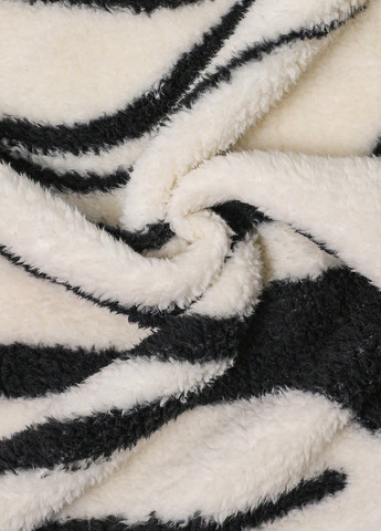 Чорно-білий зимнє Пальто однобортне SHEIN