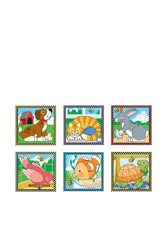 Кубики Домашні тварини (16 шт.), 5.6х20.3х20.3 см Melissa & Doug (251317868)