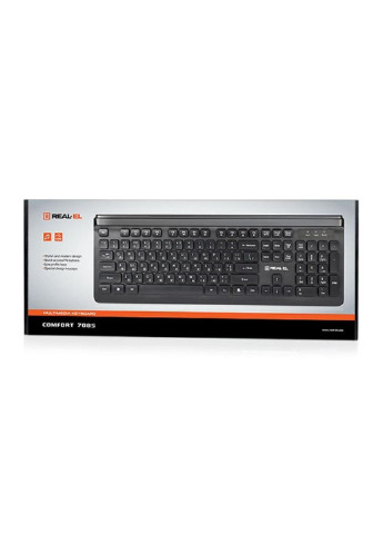 Клавіатура Real-El 7085 comfort black (253547329)