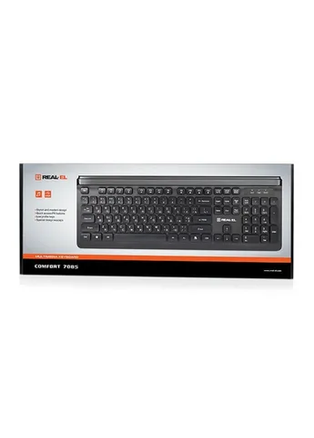 Клавіатура Real-El 7085 Comfort Black (253547329)