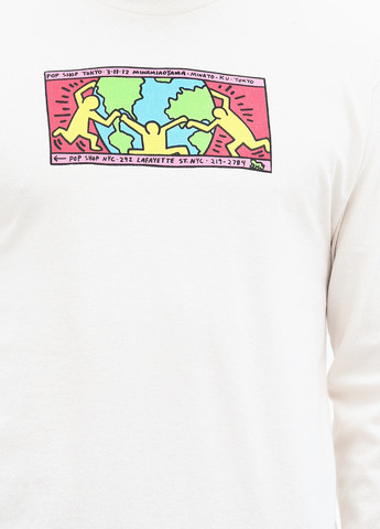 Светло-бежевый демисезонный кэжуал лонгслив Ripple Junction с рисунком