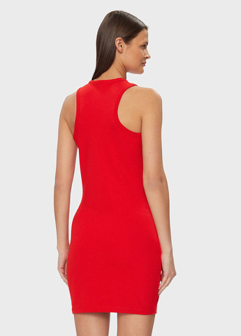 Красное кэжуал платье платье-майка Tommy Jeans с логотипом