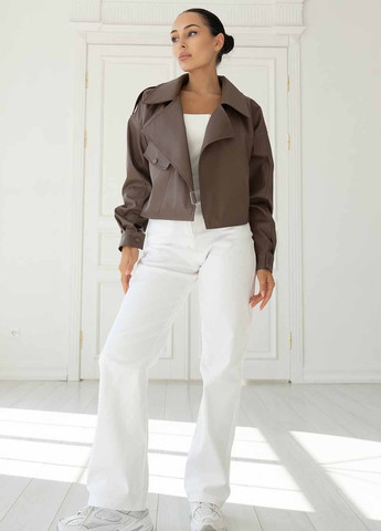 Коричнева демісезонна куртка косуха Fashion