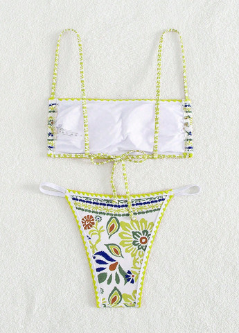 Белый летний купальник (лиф, трусики) раздельный SHEIN