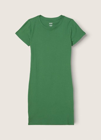 Зеленое кэжуал платье платье-футболка Victoria's Secret однотонное