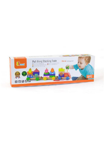 Іграшка-каталка Паровозик 46,5х12х8 см Viga Toys (254456423)