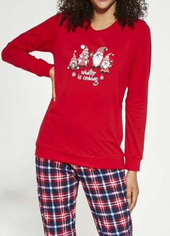 Червона пижама женская футболка 7671-21-279 краснй Cornette