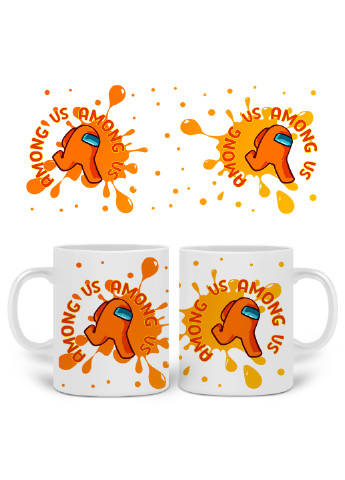 Кружка Амонг Ас Помаранчевий (Among Us Orange) 330 мл горнятко керамічне (20259-2408) MobiPrint (219774694)