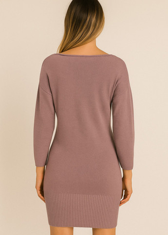 Лиловое кэжуал платье Sassofono однотонное