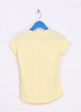Светло-желтая летняя футболка с коротким рукавом Miss Zelish