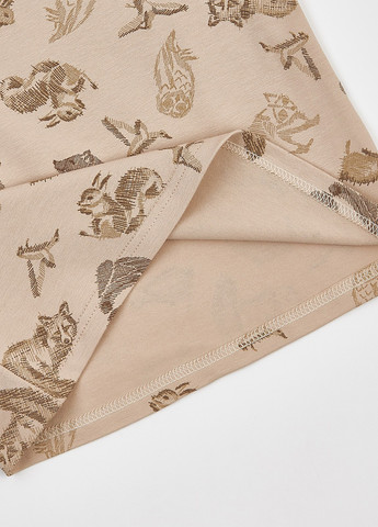 Бежевый демисезонный кэжуал лонгслив ArDoMi с рисунком