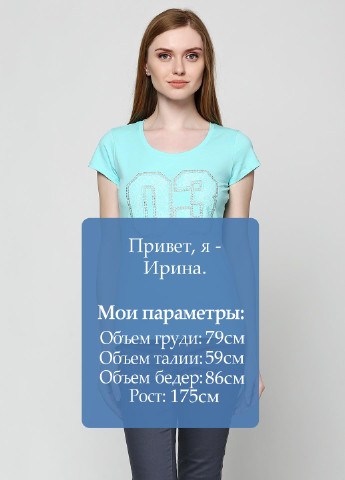 Голубая летняя футболка Dzire