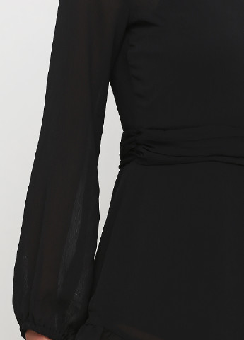Комбинезон H&M комбинезон-шорты однотонный чёрный кэжуал вискоза