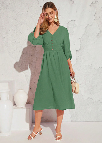 Зелена кежуал сукня кльош Emery Rose однотонна