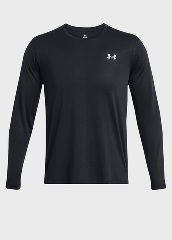 Черный демисезонный кэжуал лонгслив Under Armour с логотипом