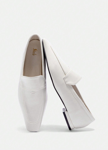 SHEIN Туфлі лофери молочний з штучна шкіра, китай — демісезон (325827863)