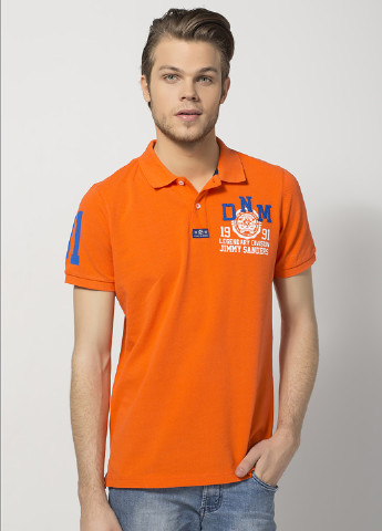 Оранжевая футболка-поло для мужчин Jimmy Sanders с надписью