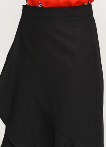 Черная кэжуал однотонная юбка Warehouse миди