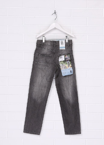 Серые демисезонные со средней талией джинсы Alive