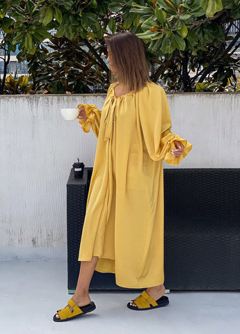 Жовтий домашній, пляжна сукня оверсайз SHEIN однотонна