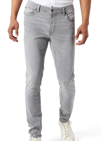 Светло-серые демисезонные слим джинсы DKNY