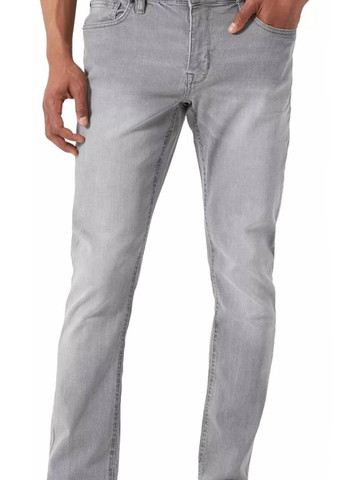 Светло-серые демисезонные слим джинсы DKNY