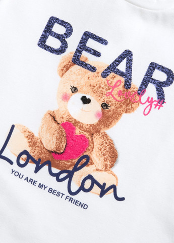 Белый демисезонный кэжуал лонгслив Chicco с рисунком