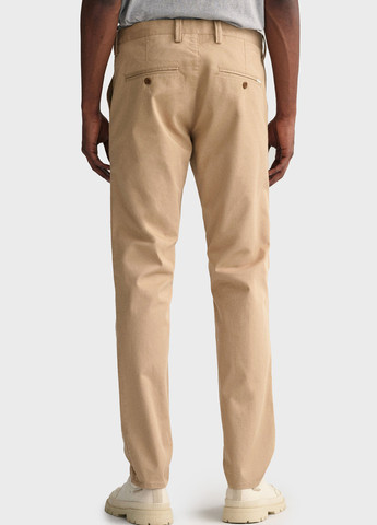 Бежевые кэжуал демисезонные прямые брюки Gant