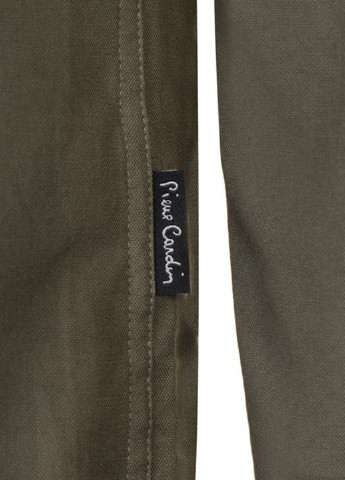 Темно-серая кэжуал рубашка однотонная Pierre Cardin с длинным рукавом