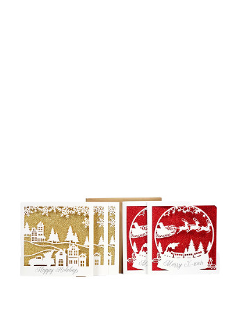Открытки с конвертами рождественские (5 шт.), 16х16х3,5 см Christmas gifts (201791928)