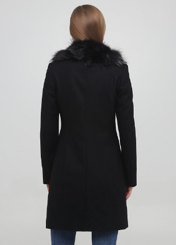 Черное демисезонное Пальто однобортное Tuwe