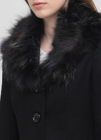 Черное демисезонное Пальто однобортное Tuwe