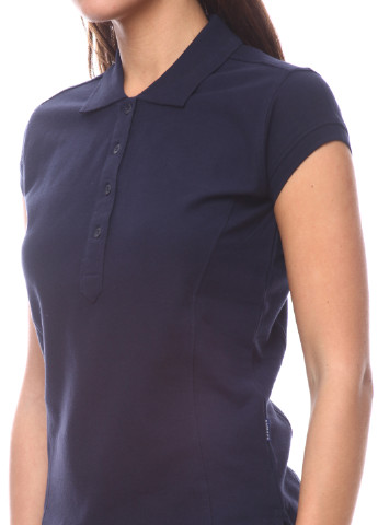 Темно-синяя женская футболка-поло James Harvest
