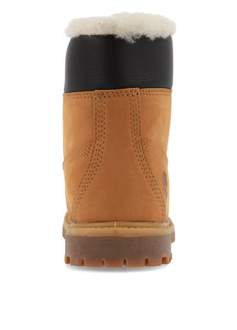 Осенние ботинки тимберленды Timberland с тиснением, с логотипом, с мехом из натурального нубука