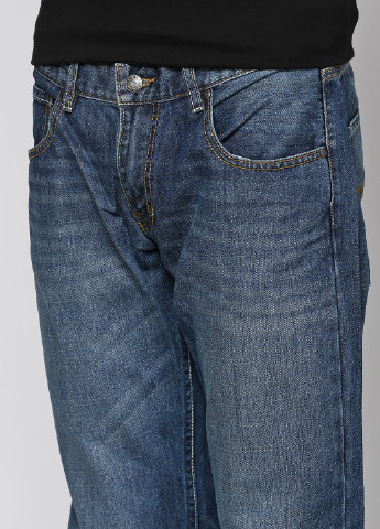 Светло-синие демисезонные прямые джинсы Montana