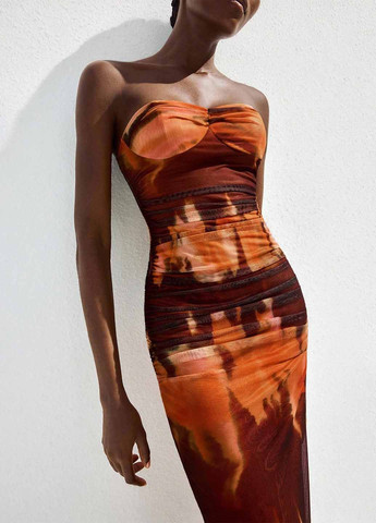 Комбінована вечірня, кежуал сукня бандо SHEIN тай-дай