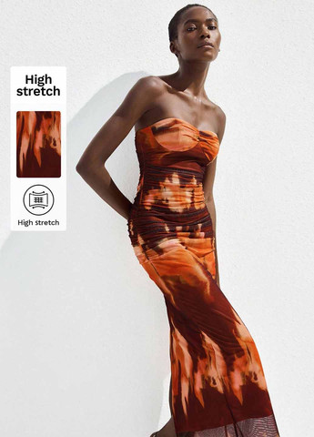 Комбінована вечірня, кежуал сукня бандо SHEIN тай-дай