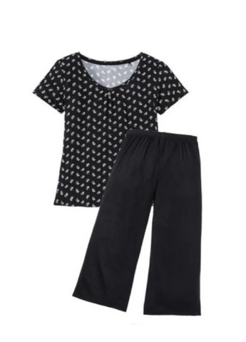 Черная всесезон пижама (футболка, бриджи) футболка + бриджи Esmara