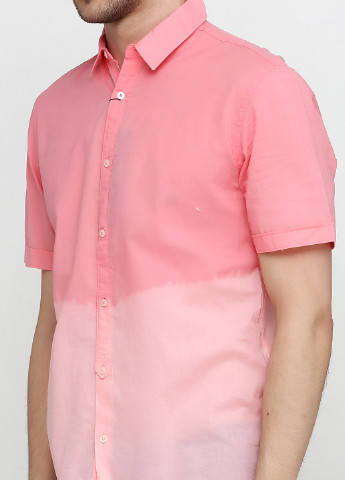 Розовая кэжуал рубашка с градиентным узором Zara с коротким рукавом