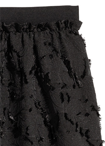 Черная кэжуал фактурная юбка H&M мини